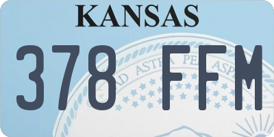 KS license plate 378FFM
