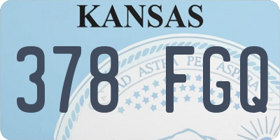 KS license plate 378FGQ