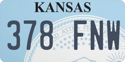 KS license plate 378FNW