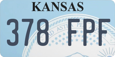 KS license plate 378FPF