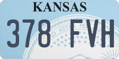 KS license plate 378FVH