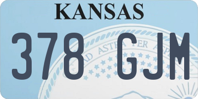 KS license plate 378GJM