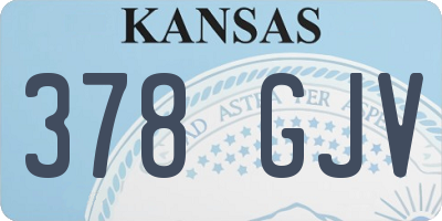 KS license plate 378GJV