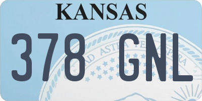 KS license plate 378GNL