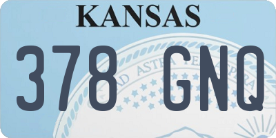 KS license plate 378GNQ