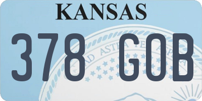 KS license plate 378GOB