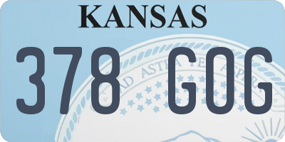 KS license plate 378GOG