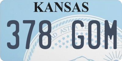 KS license plate 378GOM