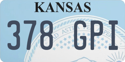 KS license plate 378GPI