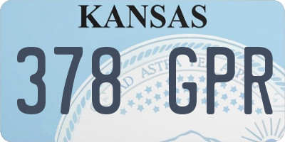 KS license plate 378GPR
