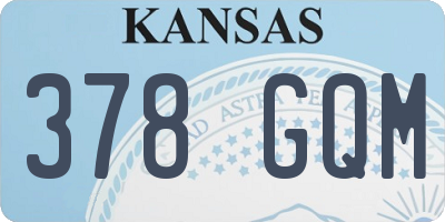 KS license plate 378GQM