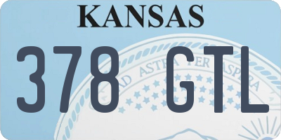 KS license plate 378GTL