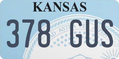 KS license plate 378GUS