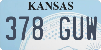 KS license plate 378GUW