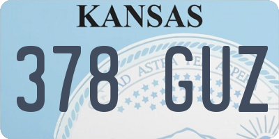 KS license plate 378GUZ