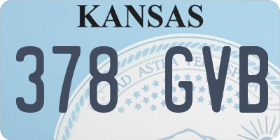 KS license plate 378GVB
