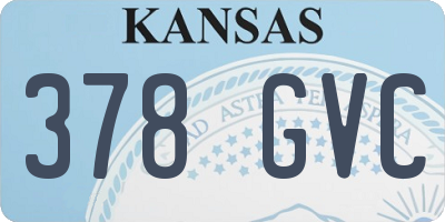 KS license plate 378GVC