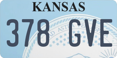 KS license plate 378GVE