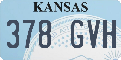 KS license plate 378GVH