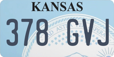 KS license plate 378GVJ