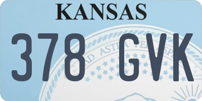 KS license plate 378GVK