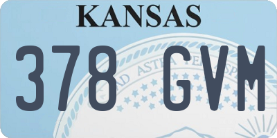KS license plate 378GVM