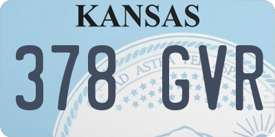 KS license plate 378GVR