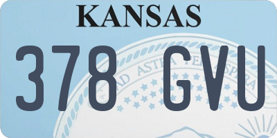 KS license plate 378GVU