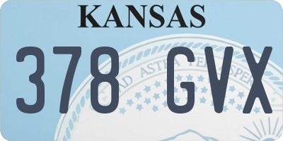 KS license plate 378GVX