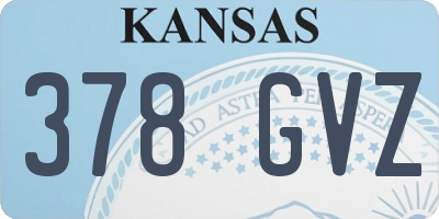 KS license plate 378GVZ