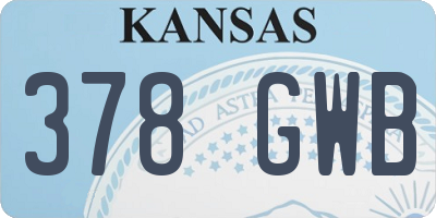 KS license plate 378GWB