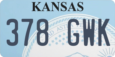 KS license plate 378GWK