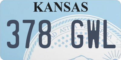 KS license plate 378GWL