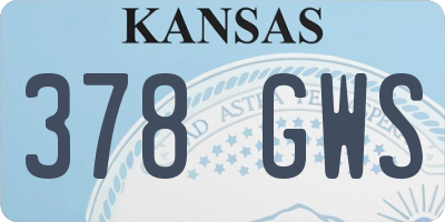 KS license plate 378GWS