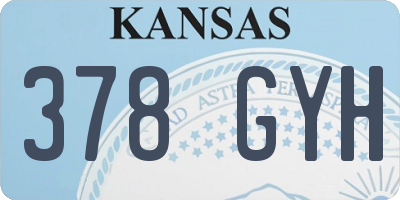 KS license plate 378GYH