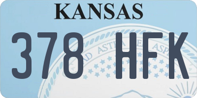 KS license plate 378HFK