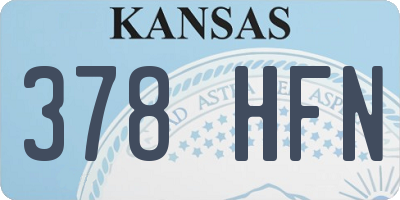 KS license plate 378HFN