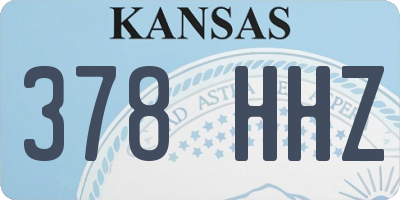 KS license plate 378HHZ