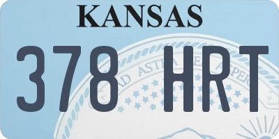 KS license plate 378HRT
