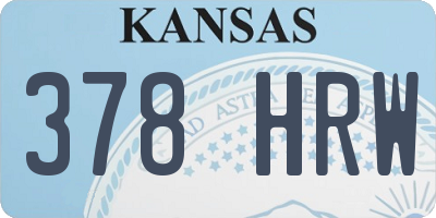 KS license plate 378HRW