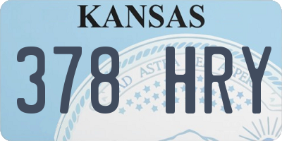 KS license plate 378HRY