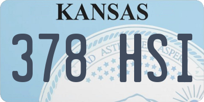 KS license plate 378HSI