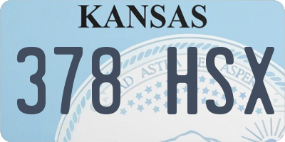 KS license plate 378HSX