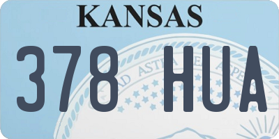 KS license plate 378HUA