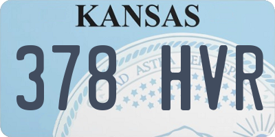 KS license plate 378HVR