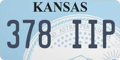 KS license plate 378IIP