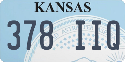KS license plate 378IIQ