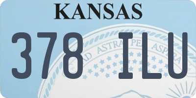 KS license plate 378ILU