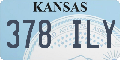 KS license plate 378ILY