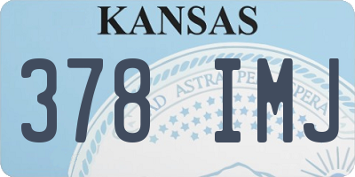 KS license plate 378IMJ